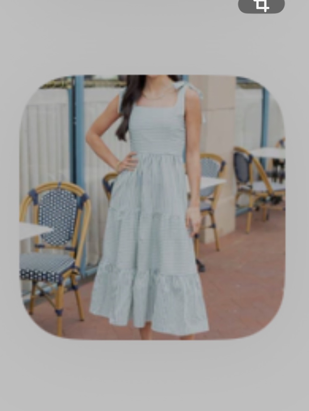 Blue and white striped Dress
